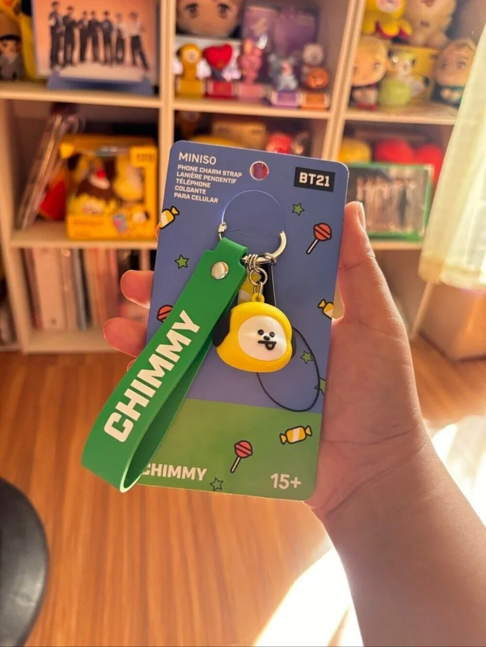 MINISO BT21 CHIMMY Keychain Strap - Green & Yellow BTS Jimin